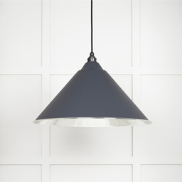 [49506SL] Smooth Nickel Hockley Pendant in Slate - 49506SL