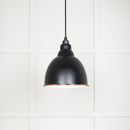 [49507EB] White Gloss Brindley Pendant in Elan Black - 49507EB