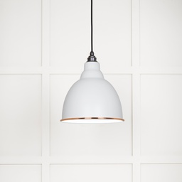 [49507F] White Gloss Brindley Pendant in Flock - 49507F