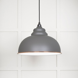 [49508BL] White Gloss Harborne Pendant in Bluff - 49508BL