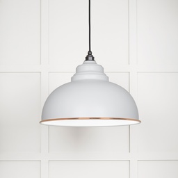 [49508F] White Gloss Harborne Pendant in Flock - 49508F