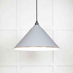 [49510BI] White Gloss Hockley Pendant in Birch - 49510BI