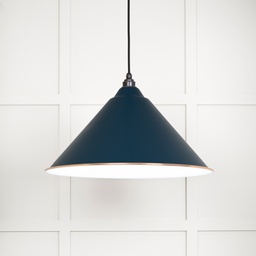 [49510DU] White Gloss Hockley Pendant in Dusk - 49510DU