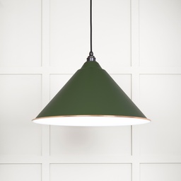 [49510H] White Gloss Hockley Pendant in Heath - 49510H