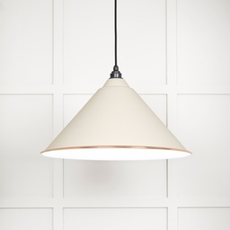 [49510TE] White Gloss Hockley Pendant in Teasel - 49510TE