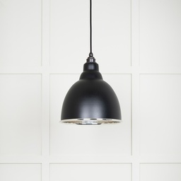 [49511EB] Hammered Nickel Brindley Pendant in Elan Black - 49511EB