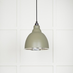 [49511TU] Hammered Nickel Brindley Pendant in Tump - 49511TU