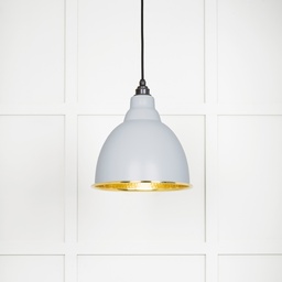 [49517BI] Hammered Brass Brindley Pendant in Birch - 49517BI