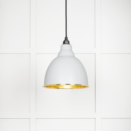 [49517F] Hammered Brass Brindley Pendant in Flock - 49517F