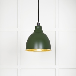 [49517H] Hammered Brass Brindley Pendant in Heath - 49517H