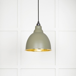 [49517TU] Hammered Brass Brindley Pendant in Tump - 49517TU