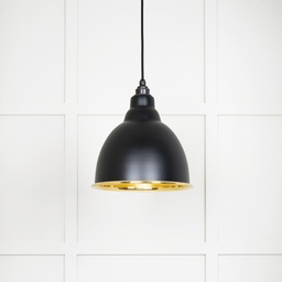 [49518EB] Smooth Brass Brindley Pendant in Elan Black - 49518EB