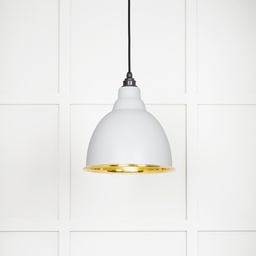 [49518F] Smooth Brass Brindley Pendant in Flock - 49518F