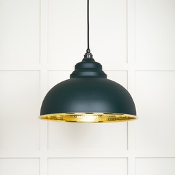 [49521DI] Hammered Brass Harborne Pendant in Dingle - 49521DI