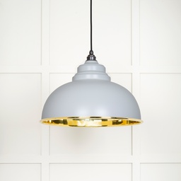 [49522BI] Smooth Brass Harborne Pendant in Birch - 49522BI