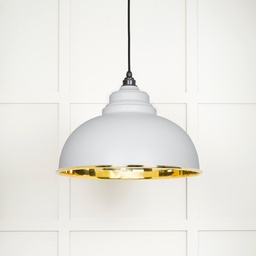 [49522F] Smooth Brass Harborne Pendant in Flock - 49522F