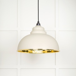 [49522TE] Smooth Brass Harborne Pendant in Teasel - 49522TE