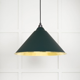 [49523DI] Hammered Brass Hockley Pendant in Dingle - 49523DI