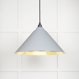 [49524BI] Smooth Brass Hockley Pendant in Birch - 49524BI