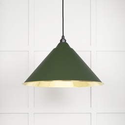 [49524H] Smooth Brass Hockley Pendant in Heath - 49524H