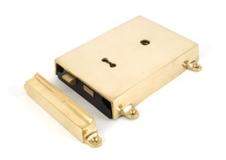 [35000] Polished Brass Rim Lock & Cover - 35000