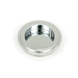 [47183] Polished Chrome 60mm Art Deco Round Pull - 47183