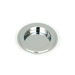 [47184] Polished Chrome 75mm Art Deco Round Pull - 47184