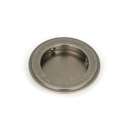 [50179] Pewter 75mm Art Deco Round Pull - 50179