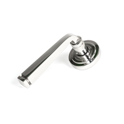 [49853] Polished Marine SS (316) Avon Round Lever on Rose Set (Art Deco) - 49853