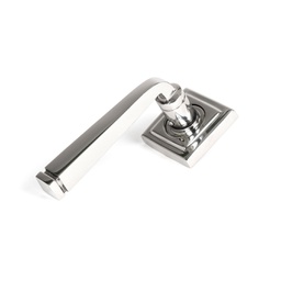 [49855] Polished Marine SS (316) Avon Round Lever on Rose Set (Square) - 49855