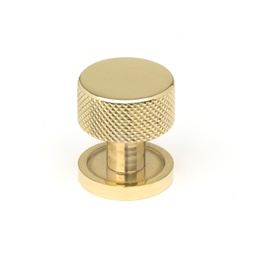 [46816] Polished Brass Brompton Cabinet Knob - 25mm (Plain) - 46816