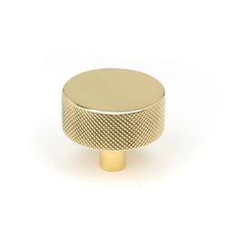 [46844] Polished Brass Brompton Cabinet Knob - 38mm (No rose) - 46844