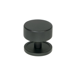 [47084] Matt Black Brompton Cabinet Knob - 38mm (Plain) - 47084