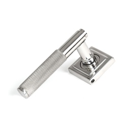 [49847] Polished Marine SS (316) Brompton Lever on Rose Set (Square) - 49847