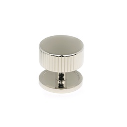 [50395] Polished Nickel Judd Cabinet Knob - 38mm (Plain) - 50395