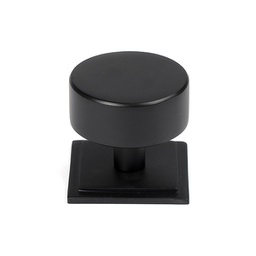 [50345] Matt Black Kelso Cabinet Knob - 38mm (Square) - 50345