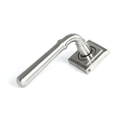 [46513] Satin Marine SS (316) Newbury Lever on Rose Set (Square) - 46513