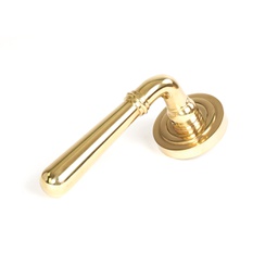 [50620] Polished Brass Newbury Lever on Rose Set (Art Deco) - 50620