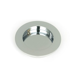 [47186] Polished Chrome 75mm Plain Round Pull - 47186