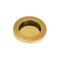 [48323] Aged Brass 75mm Plain Round Pull - 48323