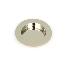 [50163] Polished Nickel 75mm Plain Round Pull - 50163