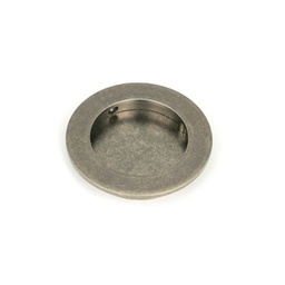 [50181] Pewter 75mm Plain Round Pull - 50181