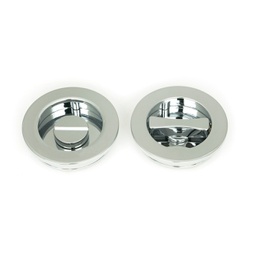 [47189] Polished Chrome 60mm Plain Round Pull - Privacy Set - 47189