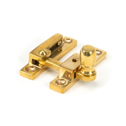 [45997] Polished Brass Mushroom Quadrant Fastener - Narrow - 45997