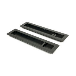 [50123] Aged Bronze 250mm Plain Rectangular Pull - Privacy Set - 50123