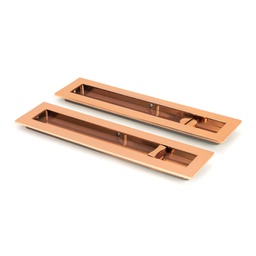 [50141] Polished Bronze 250mm Plain Rectangular Pull - Privacy Set - 50141