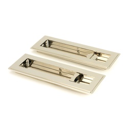 [50156] Polished Nickel 175mm Art Deco Rectangular Pull -Privacy Set - 50156