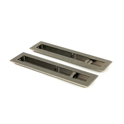 [50177] Pewter 250mm Plain Rectangular Pull - Privacy Set - 50177