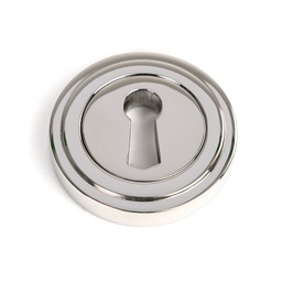 [49869] Polished Marine SS (316) Round Escutcheon (Art Deco) - 49869