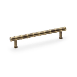 [AW809B-160-AB] Alexander & Wilks Crispin Bamboo T-bar Cupboard Pull Handle - Antique Brass